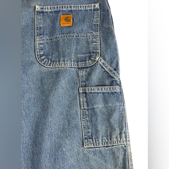 Carhartt Vintage Carpenter Denim Jeans Men's 38x32 Dungaree Fit Workwear B13 DST - Picture 7 of 12